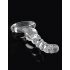 Icicles No. 67 - skleněné dildo s koulemi (průhledné)
