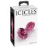 Icicles No. 79 - kuželovitý skleněný anální kolík (růžový)