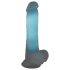 You2Toys Glow in the Dark - přísavkový, svítící dildo (modrý)