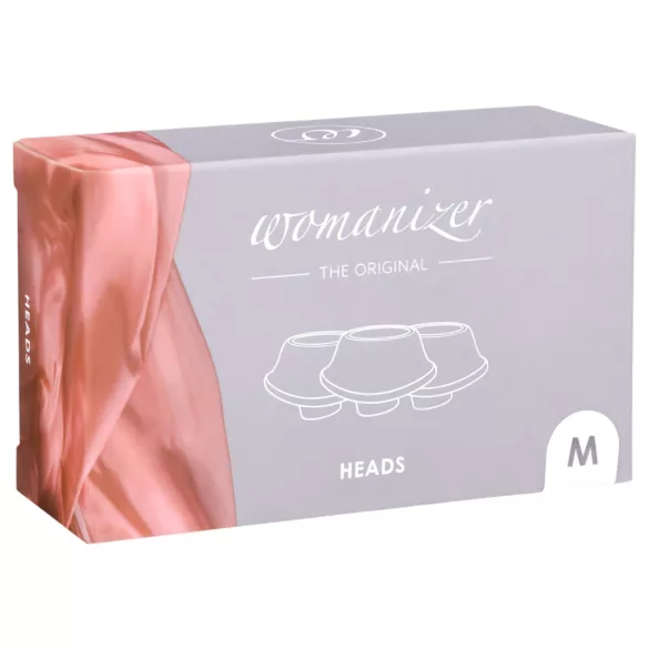 Womanizer - náhradní sací nástavce Premium M - sada 3 ks - bílá