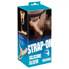   You2Toys - strap-on dutý dildo - realistický tvar - tělová barva