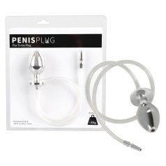   Piss to Ass Plug - dutý anální kolík s rozšiřovačem močové trubice