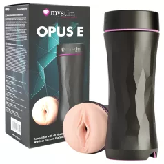   mystim - elektro masturbátor vagina - realistická černá/naturl