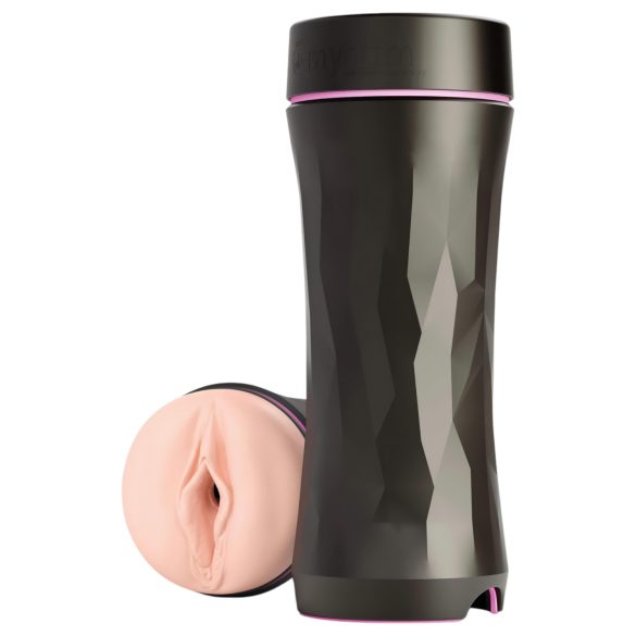 mystim - elektro masturbátor vagina - realistická černá/naturl