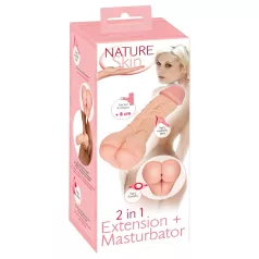   Nature Skin - umělý zadeček a návlek na penis 2v1 - tělová barva