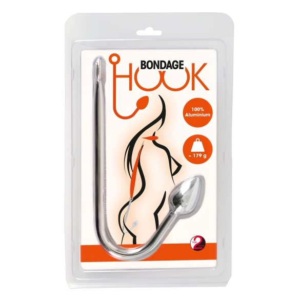 You2Toys - Bondage Háček - hliníkový anální hák (179g) - stříbrný