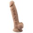 Silexd 7 - přísavkové dildo - 17,5 cm (přírodní)