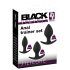 Black Velvet - silikonový anální kolík set (3ks) - černý