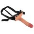 Realistixxx Strap-on - připevnitelný, dutý dildo (přirozený)