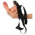 Realistixxx Strap-on - připevnitelný, dutý dildo (přirozený)