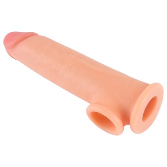 Realistixxx - návlek na penis s kroužkem - prodloužení 19 cm - tělová