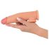 Realistixxx - prodlužující návlek na penis s kroužkem - 19 cm (přírodní)
