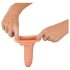 Realistixxx - prodlužující návlek na penis s kroužkem - 19 cm (přírodní)