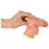 Realistixxx - prodlužující návlek na penis s kroužkem - 19 cm (přírodní)
