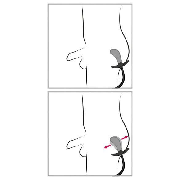 You2Toys - anální kolík s kuličkami a pumpou - černý