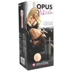   mystim OPUS Mica - realistická umělá vagína masturbátor - tělová/černá