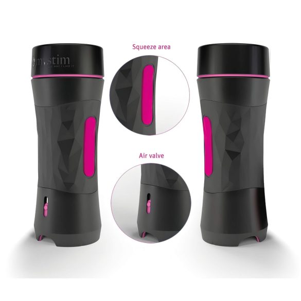 mystim OPUS Mica - realistická umělá vagína masturbátor - tělová/černá