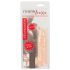 Realistixxx - realistický návlek na penis s kroužkem - 16 cm (přírodní)