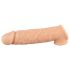 Realistixxx - realistický návlek na penis s kroužkem - 16 cm (přírodní)