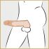 Realistixxx - realistický návlek na penis s kroužkem - 16 cm (přírodní)