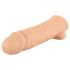 Realistixxx - návlek na penis s erekčním kroužkem - 16 cm - tělová