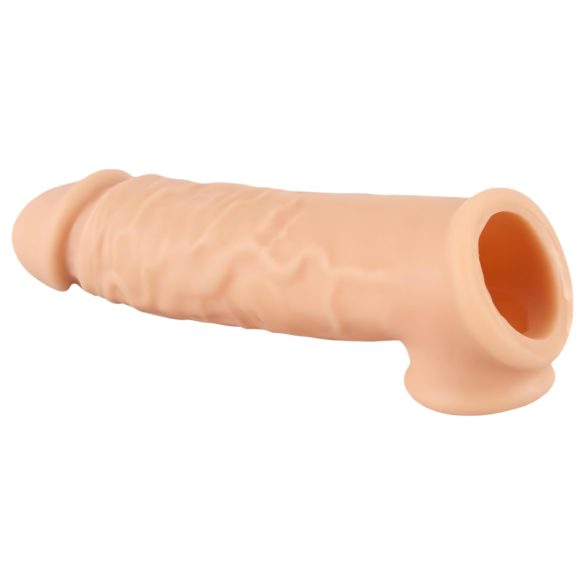 Realistixxx - návlek na penis s erekčním kroužkem - 16 cm - tělová