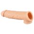Realistixxx - realistický návlek na penis s kroužkem - 16 cm (přírodní)