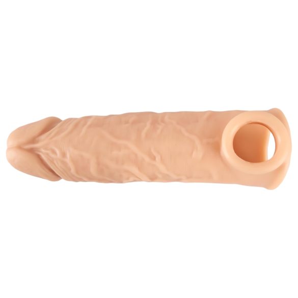 Realistixxx - návlek na penis s erekčním kroužkem - 16 cm - tělová