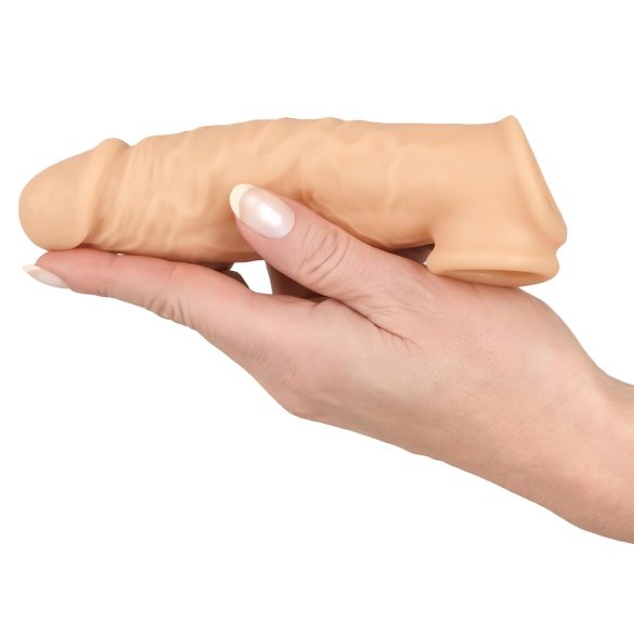 Realistixxx - návlek na penis s erekčním kroužkem - 16 cm - tělová