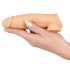 Realistixxx - realistický návlek na penis s kroužkem - 16 cm (přírodní)