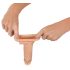 Realistixxx - realistický návlek na penis s kroužkem - 16 cm (přírodní)