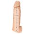 Realistixxx - realistický návlek na penis s kroužkem - 16 cm (přírodní)