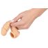Realistixxx - realistický návlek na penis s kroužkem - 16 cm (přírodní)
