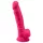 Silexd 7 - přísavkový, varlatový dildo - 17,5 cm (růžový)
