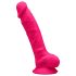 Silexd 7 - přísavkový, realistický dildo - 17,5 cm (růžová)