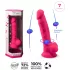 Silexd 7 - přísavkový, varlatový dildo - 17,5 cm (růžový)