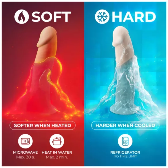 Silexd 7 - přísavkový, varlatový dildo - 17,5 cm (růžový)