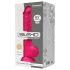 Silexd 9,5 - přísavkový, varlatový dildo - 24 cm (růžový)