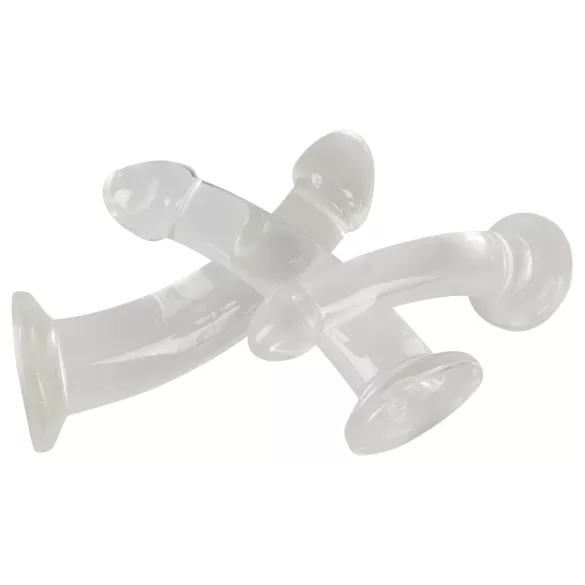 Crystal Clear - anální dildo set - 3 kusy - transparentní