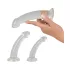 Crystal Clear - anální dildo set - 3 kusy - transparentní