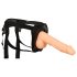 Erekční Asistent - duté připínací dildo (přírodní)