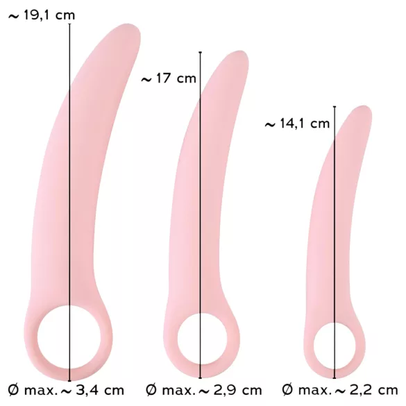 SMILE - vaginální trenažéry - sada dild - růžová - 3 kusy