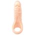 Realistixxx Double F - realistické dildo s kroužkem (přírodní)