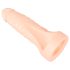 Realistixxx Double F - realistické dildo s kroužkem (přírodní)