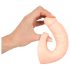Realistixxx Double F - realistické dildo s kroužkem (přírodní)