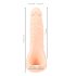 Realistixxx Double F - realistické dildo s kroužkem (přírodní)