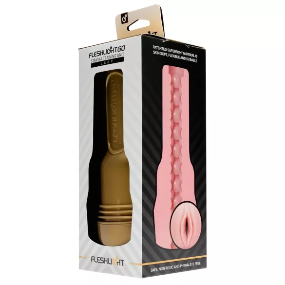 Fleshlight GO - trenažér výdrže - kompaktní umělá vagína - růžová