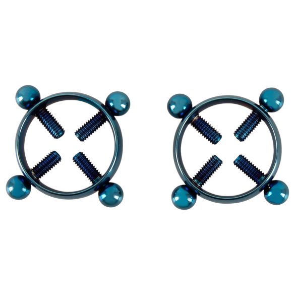 Bad Kitty - šroubovací šperk na bradavky - modrá