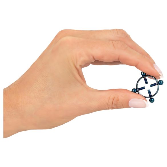 Bad Kitty - šroubovací šperk na bradavky - modrá