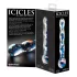 Icicles No. 08 - skleněné dildo - oboustranné, vlnité - čiré/modré